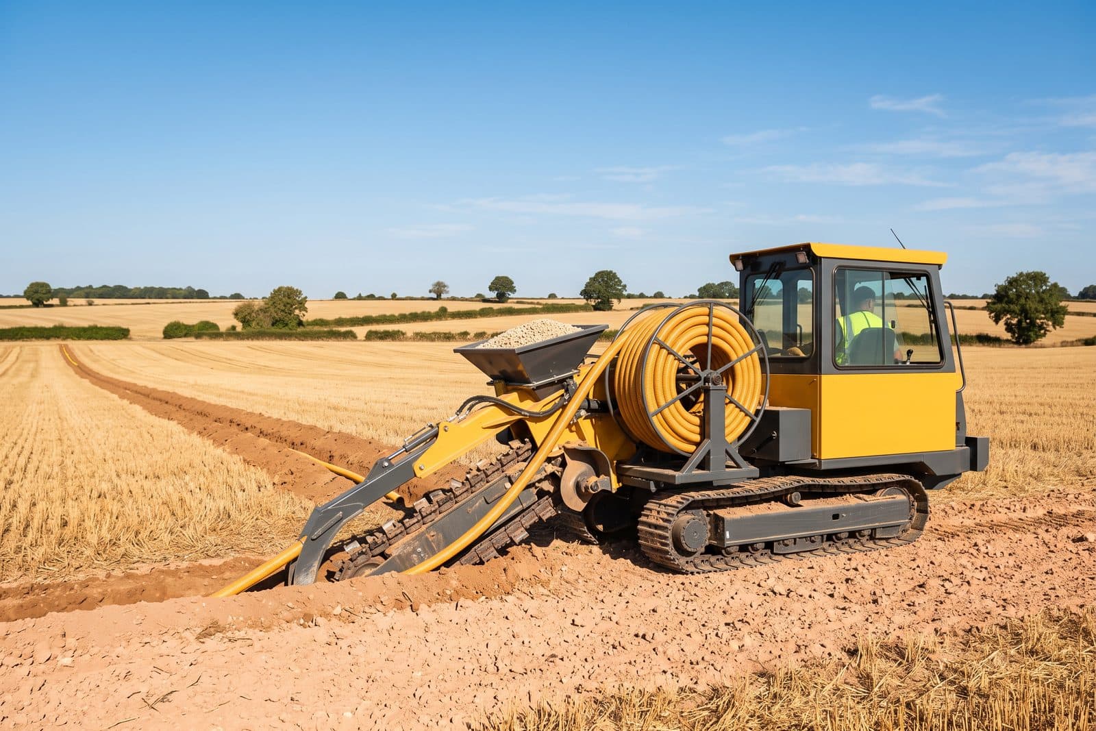 Installation des drains et raccordement au collecteur