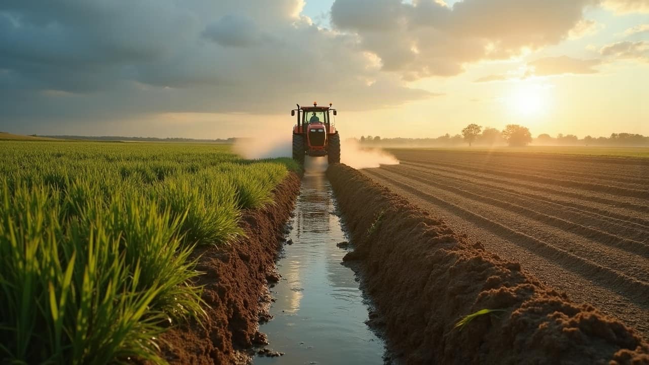 Sondage de sol à la tarière sur une parcelle agricole de la Vienne